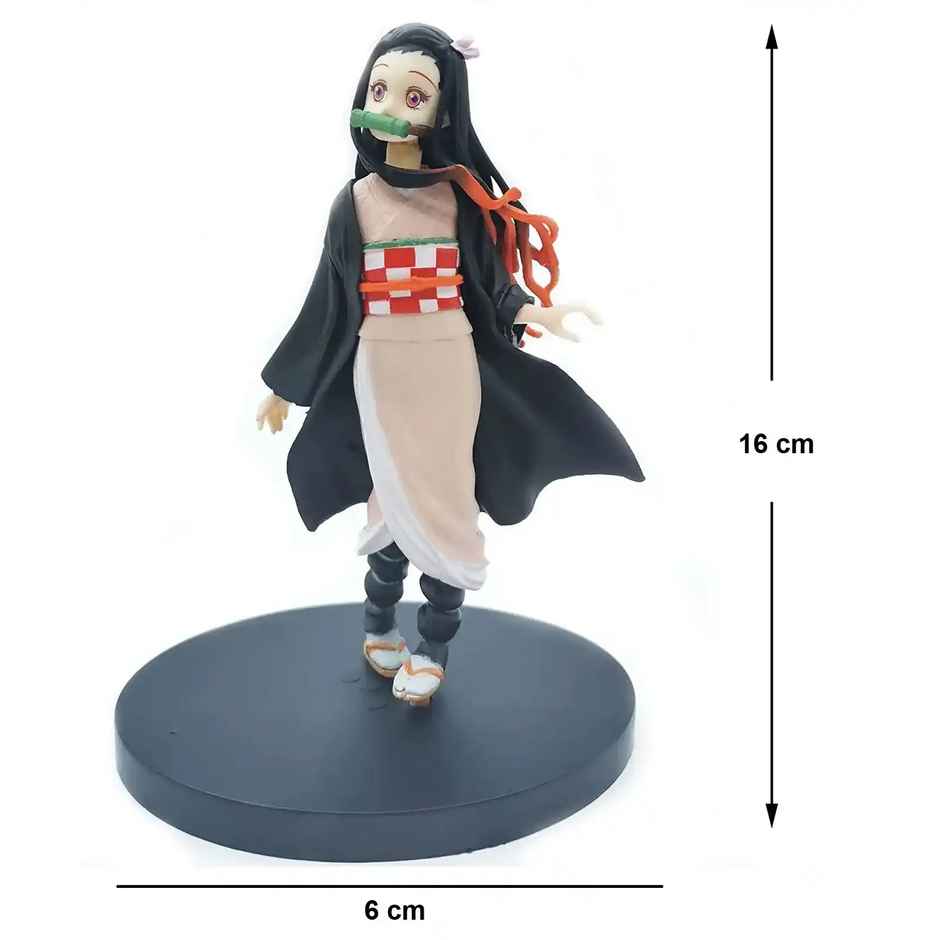 Awestuffs Nezuko Demon Slayer Action Figure Limited Edition for Car Dashboard