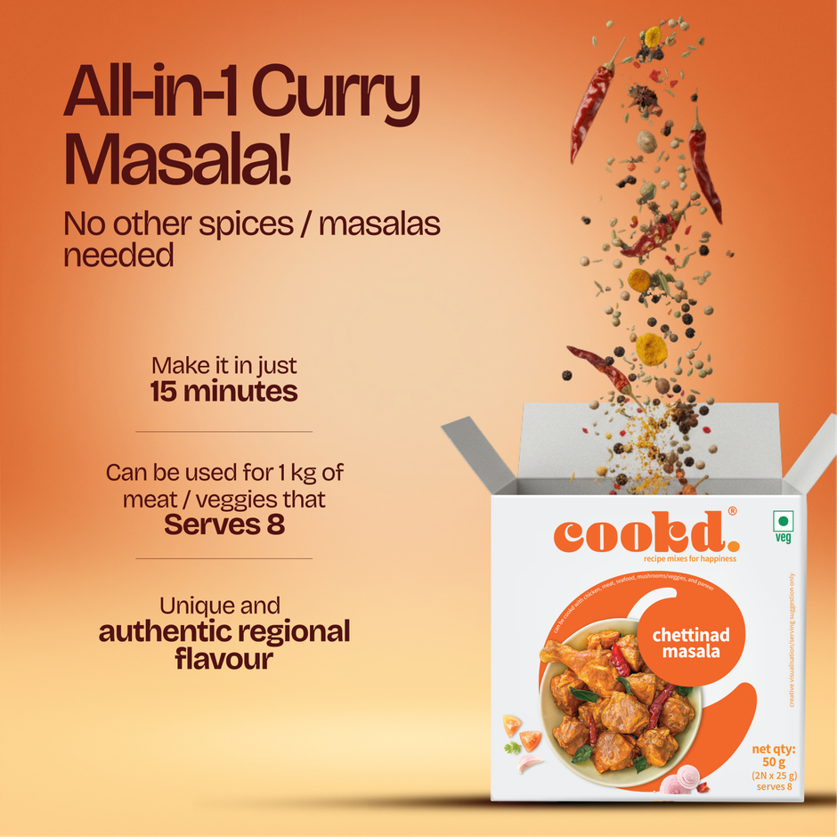 Cookd Chettinad Masala | Ready to Cook Spice Mix