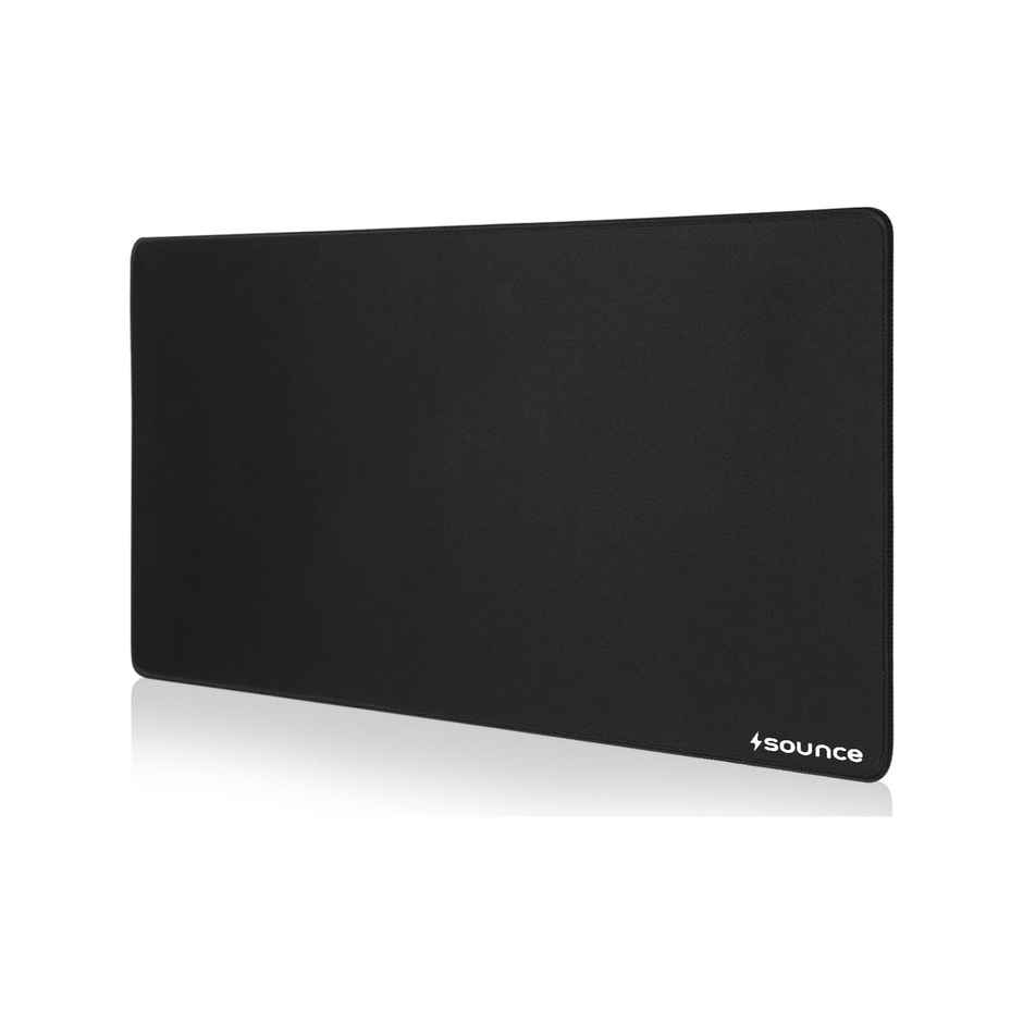 Sounce Anti-Slip Rubber Gaming Mouse Pad and Laptop Desk Mat with Smooth Control | Black