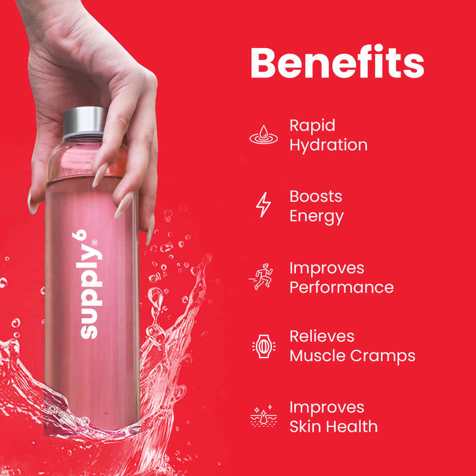 Supply6 Salts | Electrolyte Mix | Sodium, Potassium, Magnesium, Zinc, Fiber | Watermelon