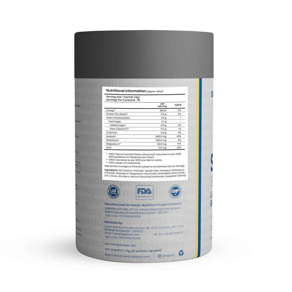 Supply6 Salts Lime & Blue Raspberry Electrolyte Mix