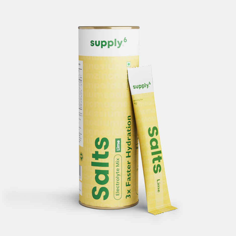 Supply6 Salts | Electrolyte Mix | Sodium, Potassium, Magnesium, Zinc, Fiber | Lime