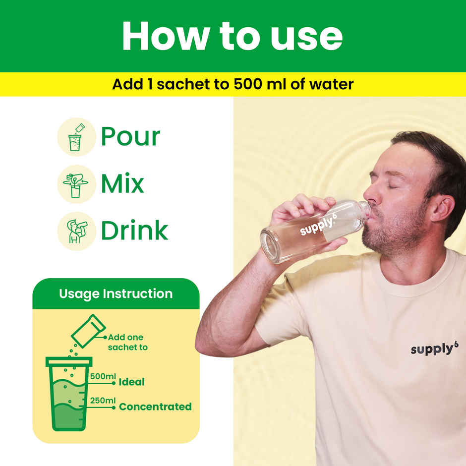 Supply6 Salts | Electrolyte Mix | Sodium, Potassium, Magnesium, Zinc, Fiber | Lime