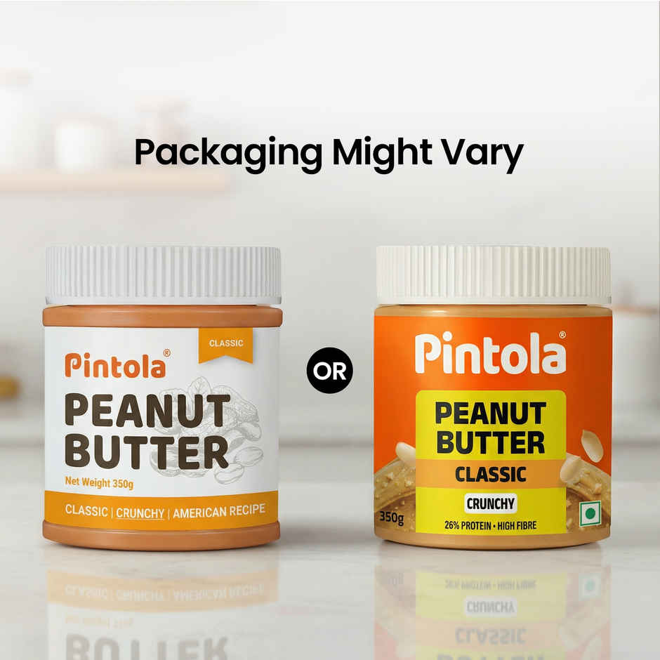 Pintola Classic Peanut Butter Crunchy - Original American Recipe With High Protein Fiber