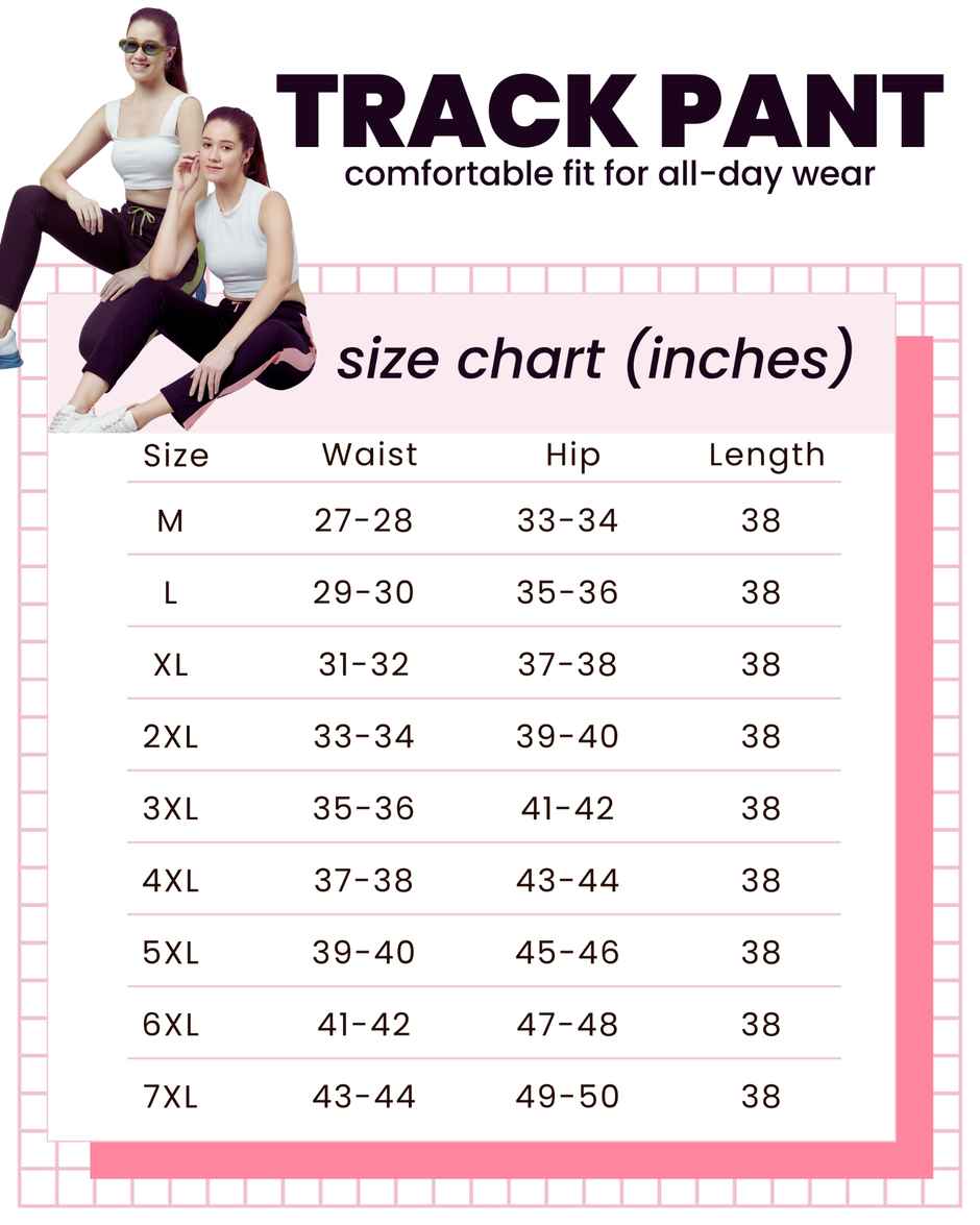 Blinkin Women's Cotton Color Block Pyjamas & Track Pants with Side Pockets | Maroon - XL