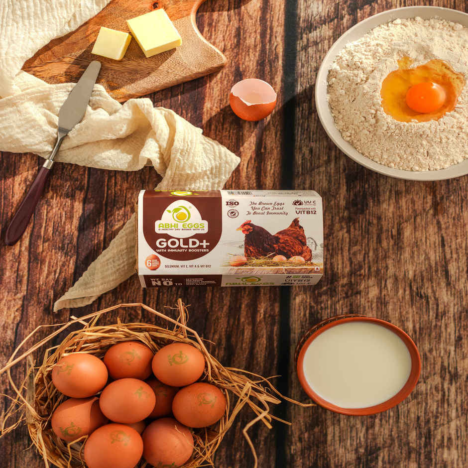 Abhi Eggs Gold + Brown Eggs With Immunity Boosters