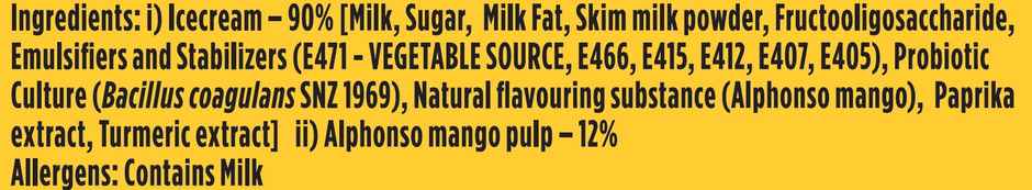 Mercelys Ice Cream Mini Tub Alphonso Mango