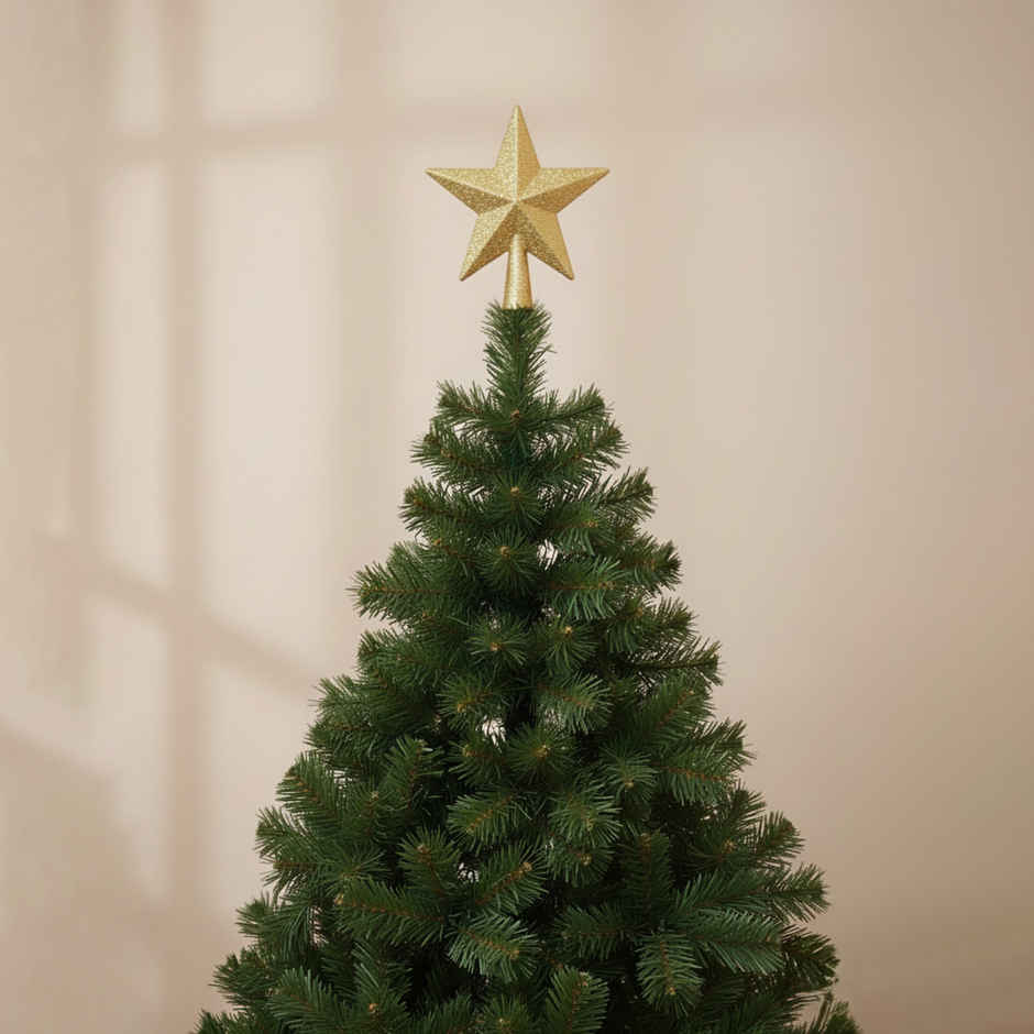 Christmas Glitter Medium Tree Top | 15 cm | Gold | Gullak | Sparkling Centerpiece