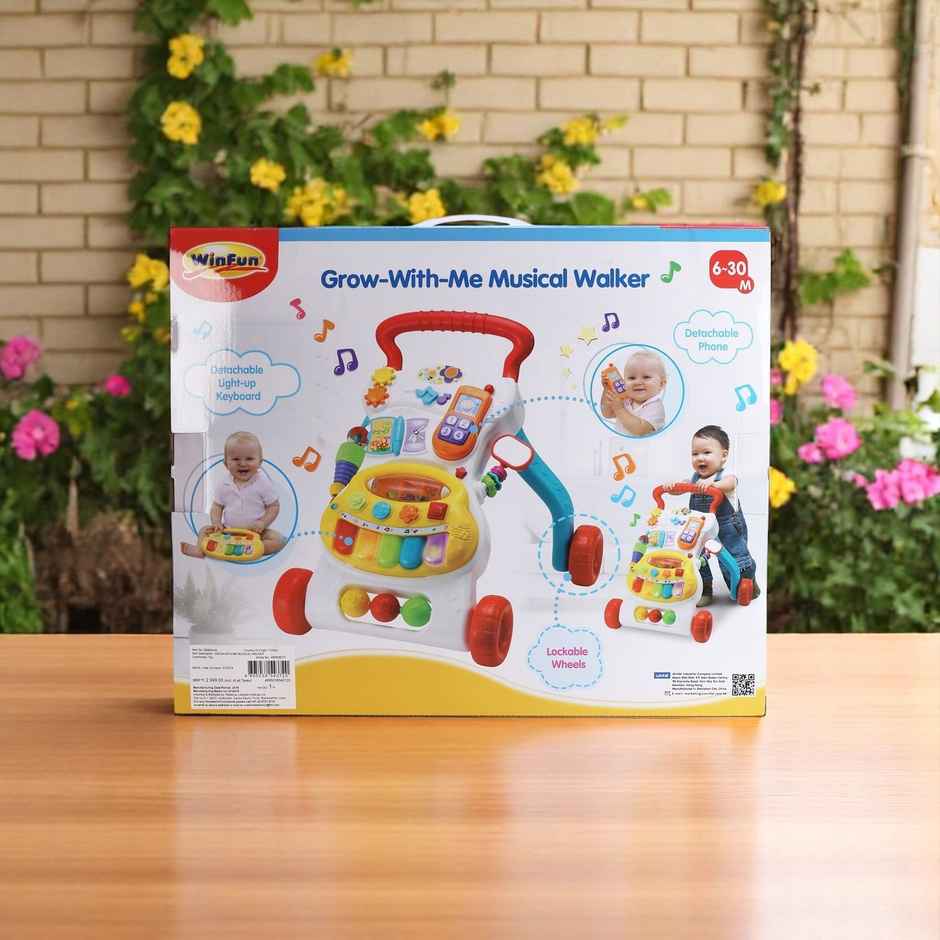 Winfun Grow-With-Me Musical Walker Baby Gear for Kids age 0M+