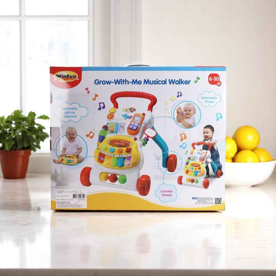Winfun Grow-With-Me Musical Walker Baby Gear for Kids age 0M+