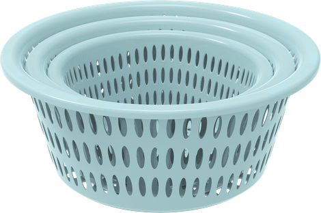 All-Time Easy Round Basket Set |3-Piece (Colour May Vary)