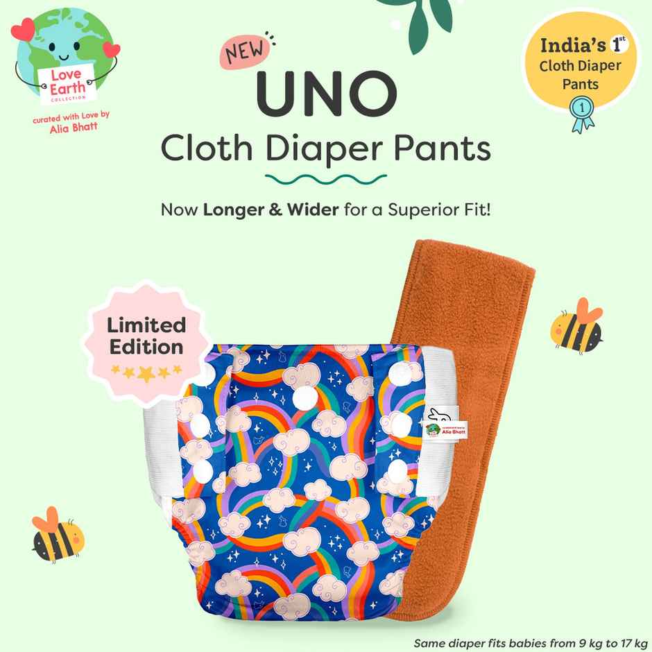 SuperBottoms UNO Pull-up Pant Style Diaper | Cloth Diaper for Babies | 3M-3Y