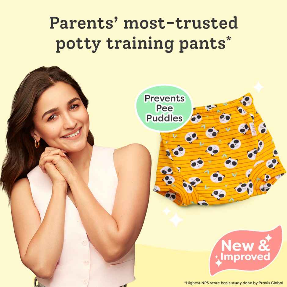 SuperBottoms Pack of 3 Potty Training Padded Underwear (1-2Y) for Mess-free Diaper free time