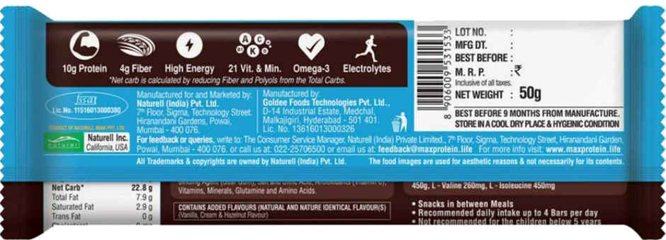 RiteBite Max Protein 10g Protein Bar Choco Classic