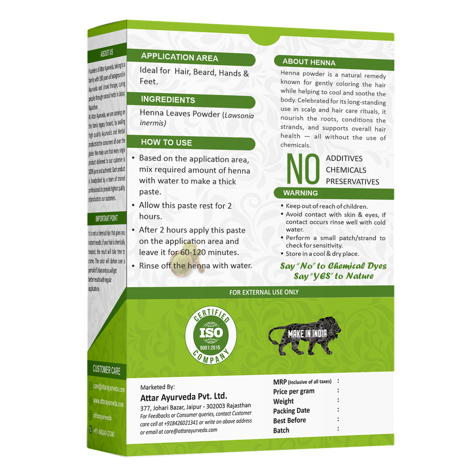 Attar Ayurveda Henna powder for Hair