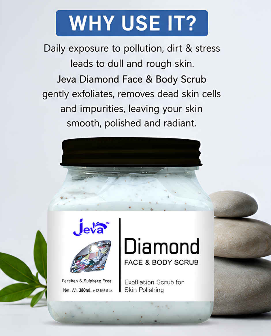 Jeva Diamond Scrub | Exfoliating & Radiance-Boosting Gel for Smooth Skin