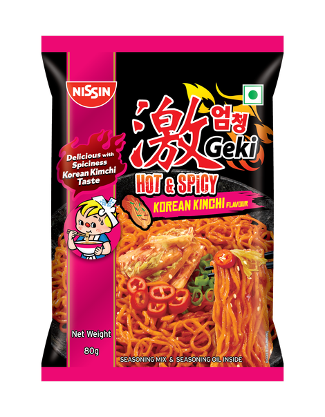 Nissin Geki - Hot and Spicy Korean Kimchi Flavoured Ramen Instant Noodles