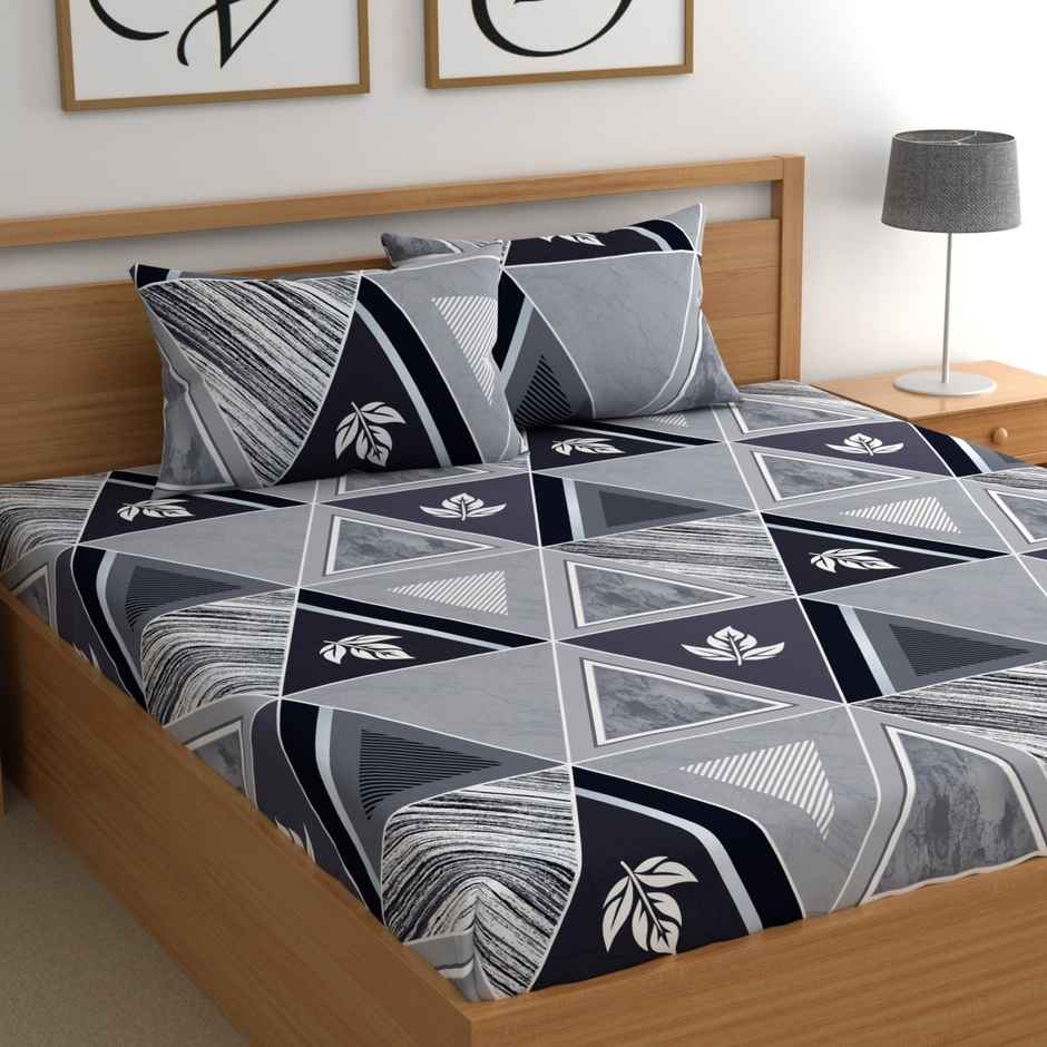 CG HOMES Double Bedsheet With Two Pillow Covers | Design Db1329