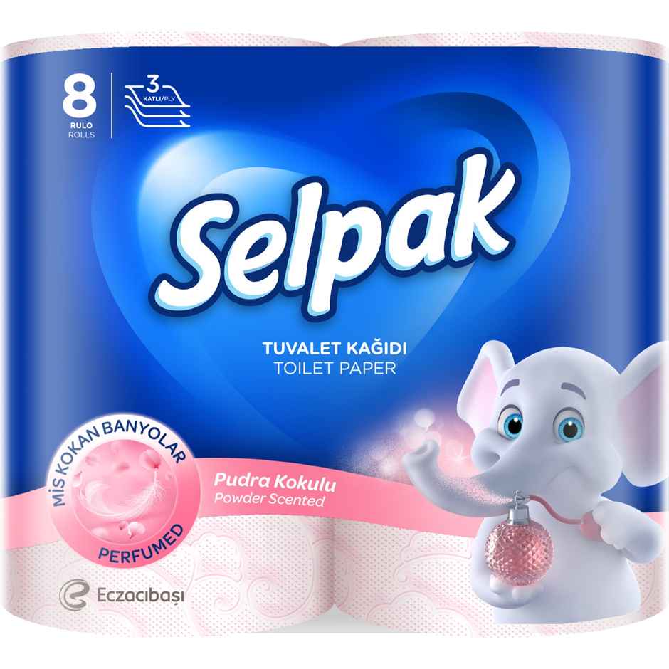 Selpak Toilet Roll Perfumed 3Ply 8Rolls/Pack Powder
