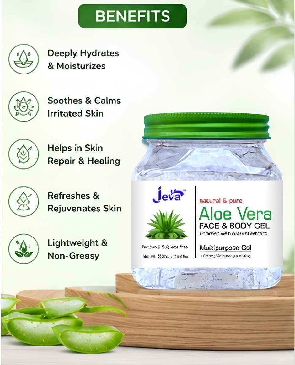 Jeva Natural & Pure Alovera Face & Body Gel