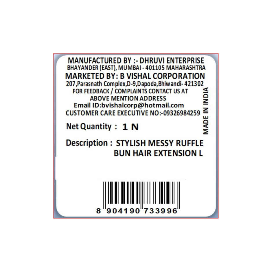 Se7en Stylish Messy Ruffle Bun Hair Extension - L