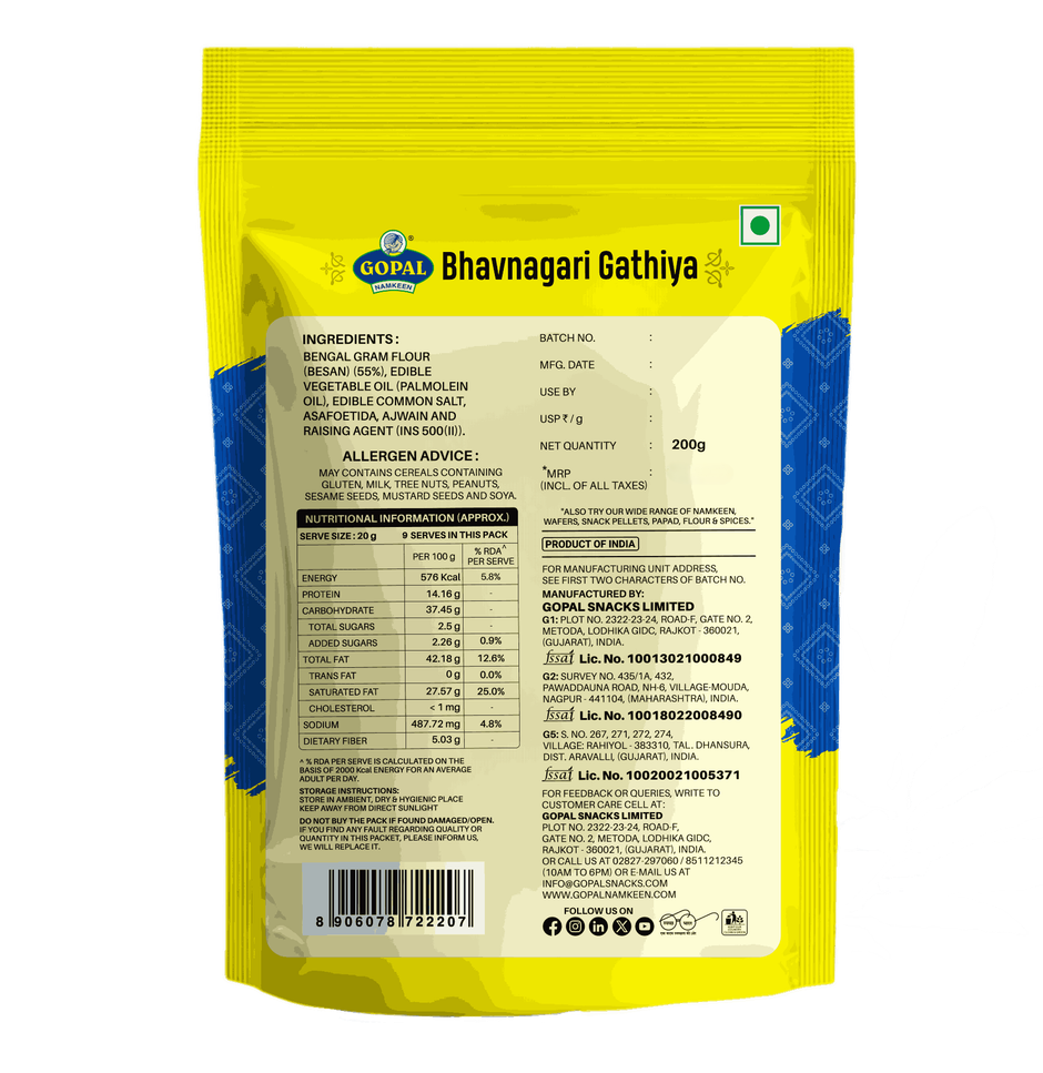 Gopal Namkeen Bhavnagari Gathiya