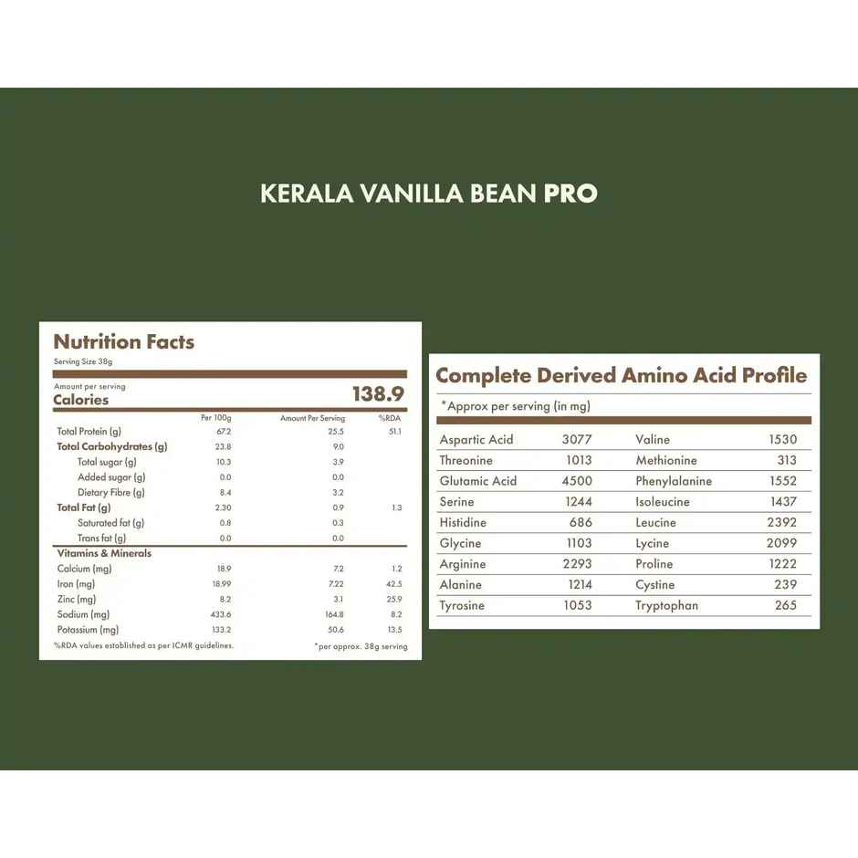Cosmix No-Nonsense Pro Plant Protein Kerala Vanilla Bean, 26g Protein