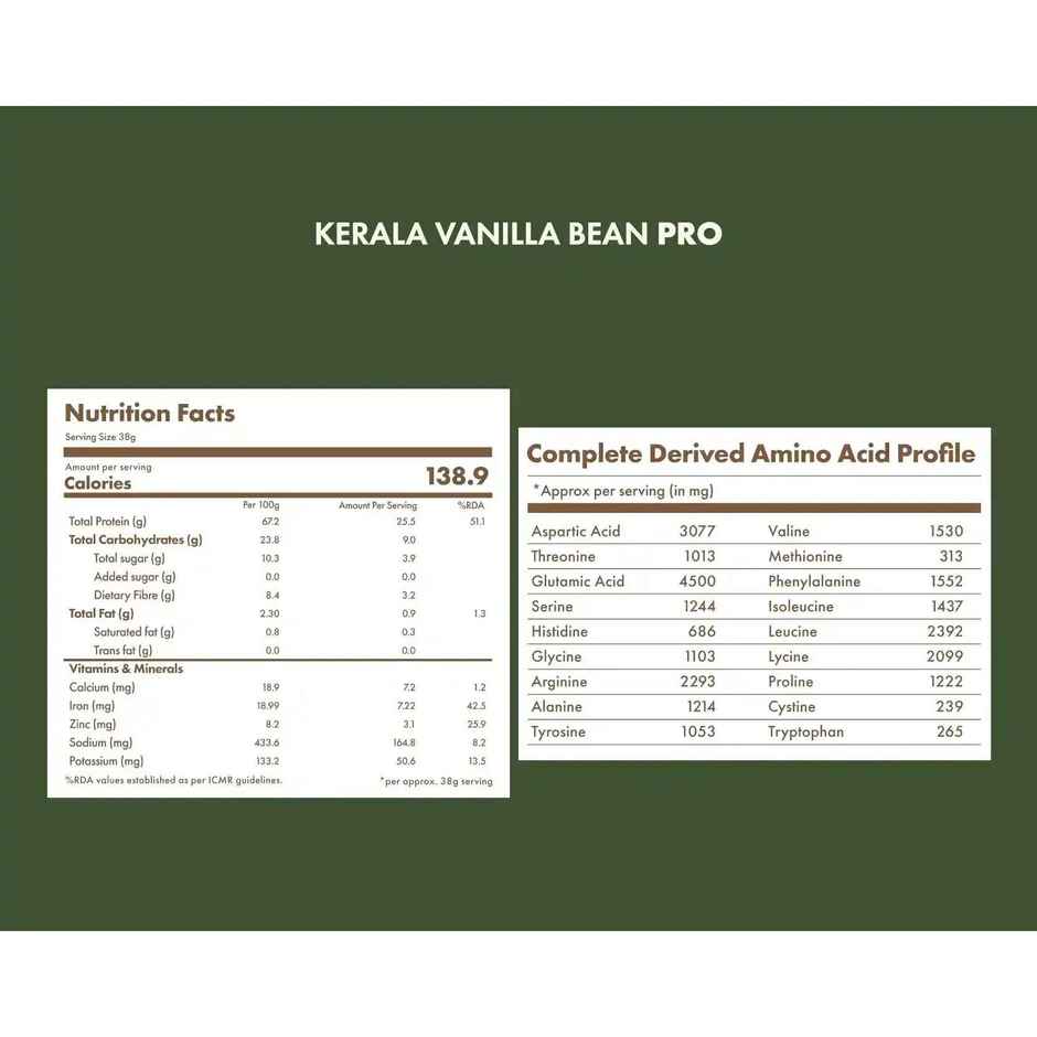 Cosmix No-Nonsense Pro Plant Protein Kerala Vanilla Bean, 26g Protein