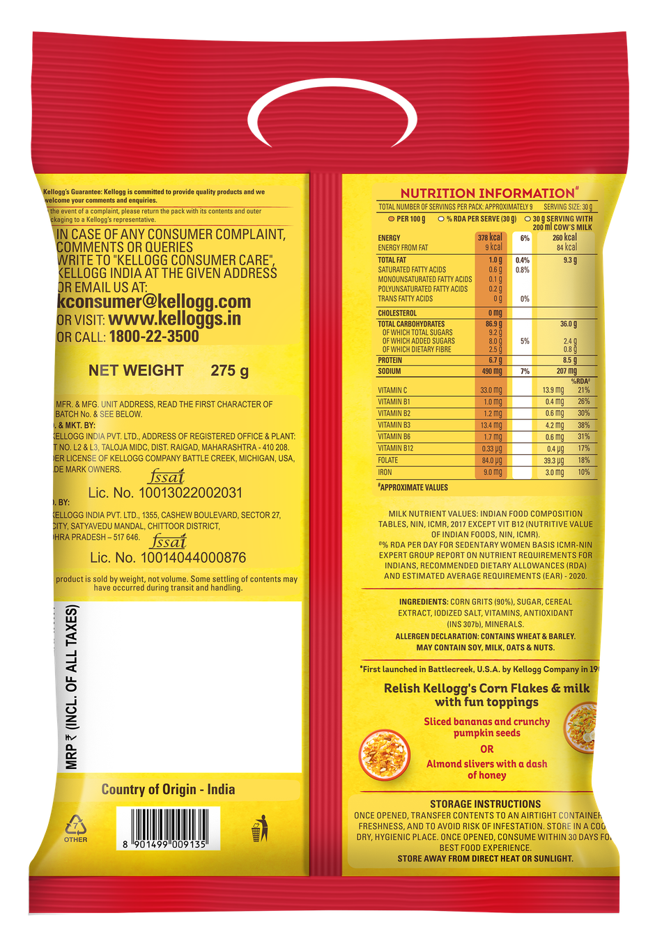 Kellogg's Corn Flakes Original | Power Breakfast | 7 Vitamins