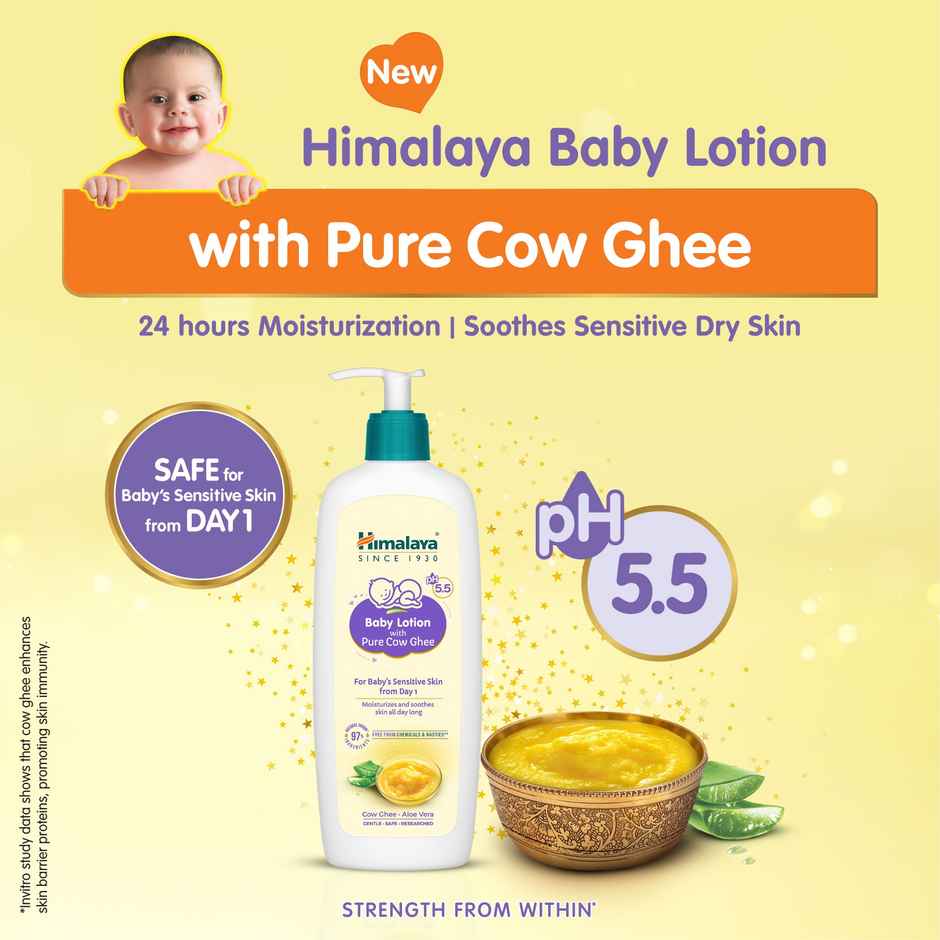 Himalaya Baby Lotion With Pure Cow Ghee & Ph 5.5