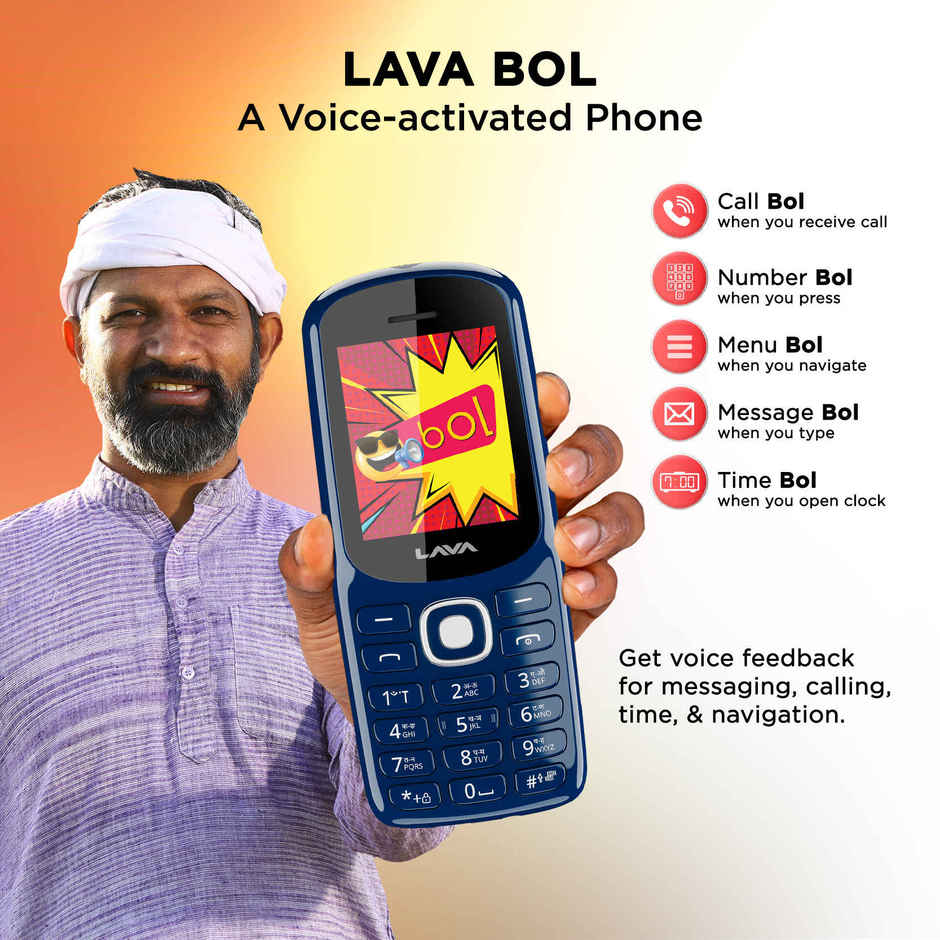 Lava A1 Josh with BOL Feature Dual Sim Keypad Mobile Phone | Long-Lasting Battery | Blue