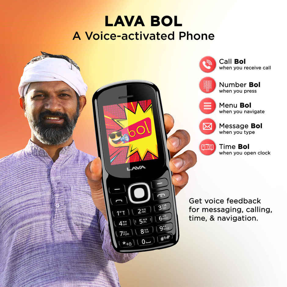 Lava A1 Josh with BOL Feature Dual Sim Keypad Mobile Phone | Long-Lasting Battery | Black