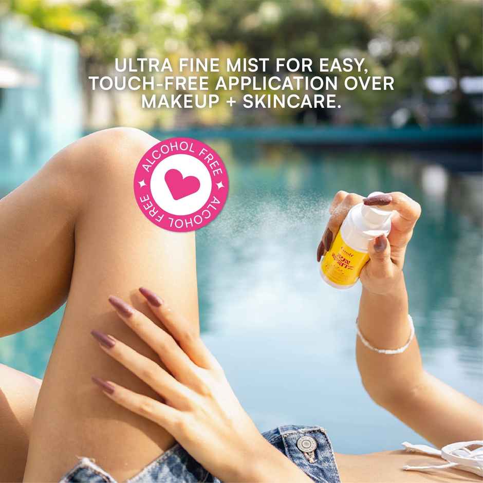 Gush Beauty Sun Spritz Cooling Sunscreen Spray - SPF 50 PA++++ UVA+ UVB | Hydrate, Ultra-Lightweight, Invisible Finish Mist