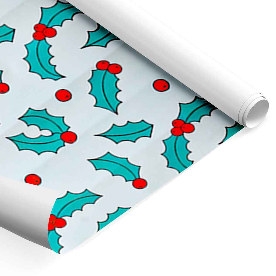 Mistletoe Leafs Wrapping Paper | Mad Over Print