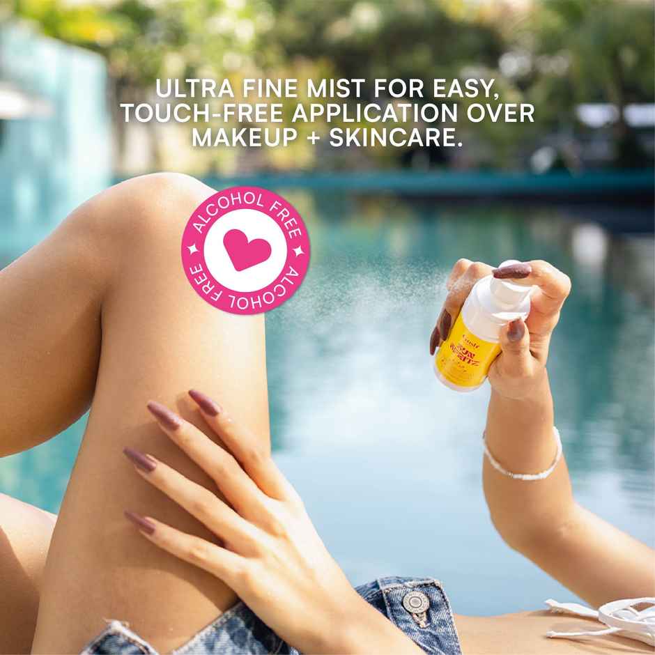 Gush Beauty Sun Spritz Cooling Sunscreen Spray - SPF 50 PA++++ UVA+ UVB | Hydrate, Ultra-Lightweight, Invisible Finish Mist