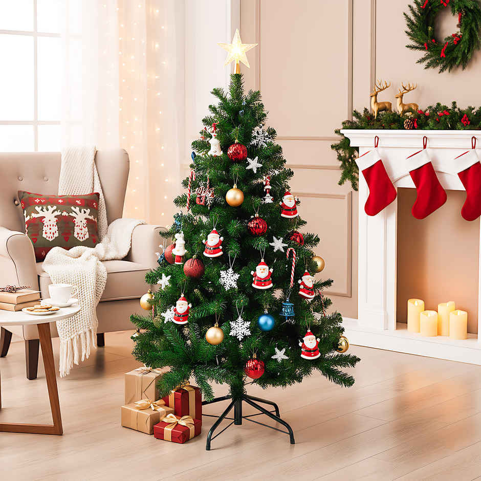 Artificial Christmas Tree | 4 ft | Ideal for Home, Office & Party Decor | Easy to Set Up | Picfest