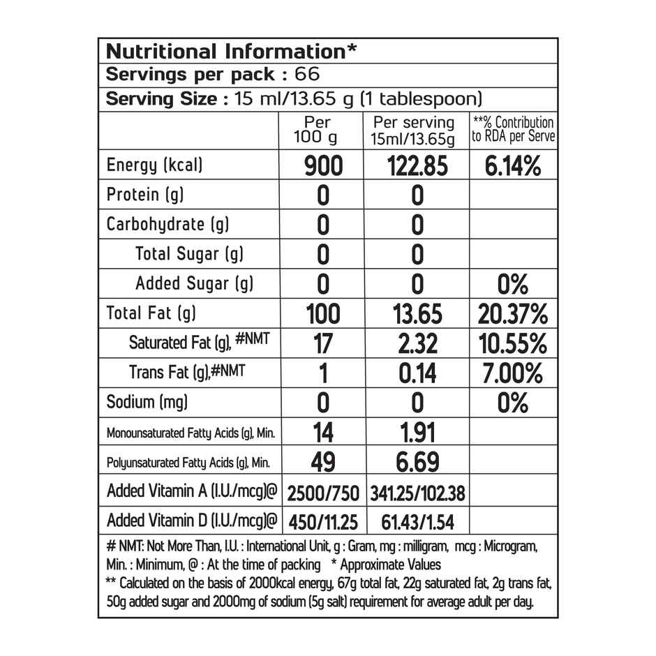 Aadhaar Refined Sunflower Oil