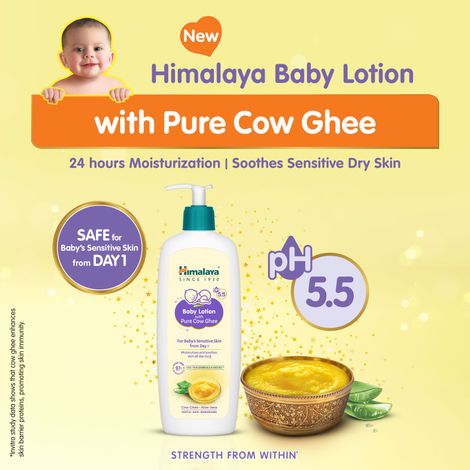 Himalaya Baby Lotion With Pure Cow Ghee & Ph 5.5