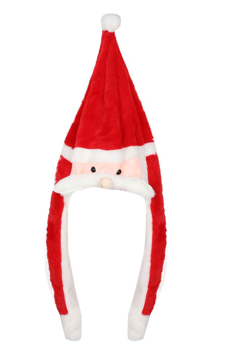 Fabseasons Santa Caps for Kids (5+ Years) | Plush Fabric, Ideal for Christmas Parties, Red