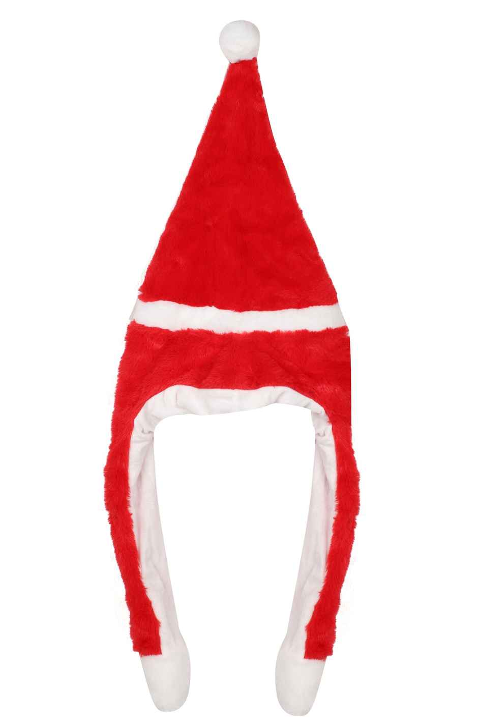 Fabseasons Santa Caps for Kids (5+ Years) | Plush Fabric, Ideal for Christmas Parties, Red