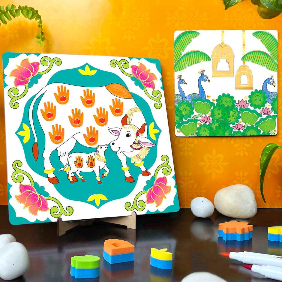 Imagimake DIY Pichwai Painting Kit | Art & Craft Toy | Traditional Art Learning Gift for Kids