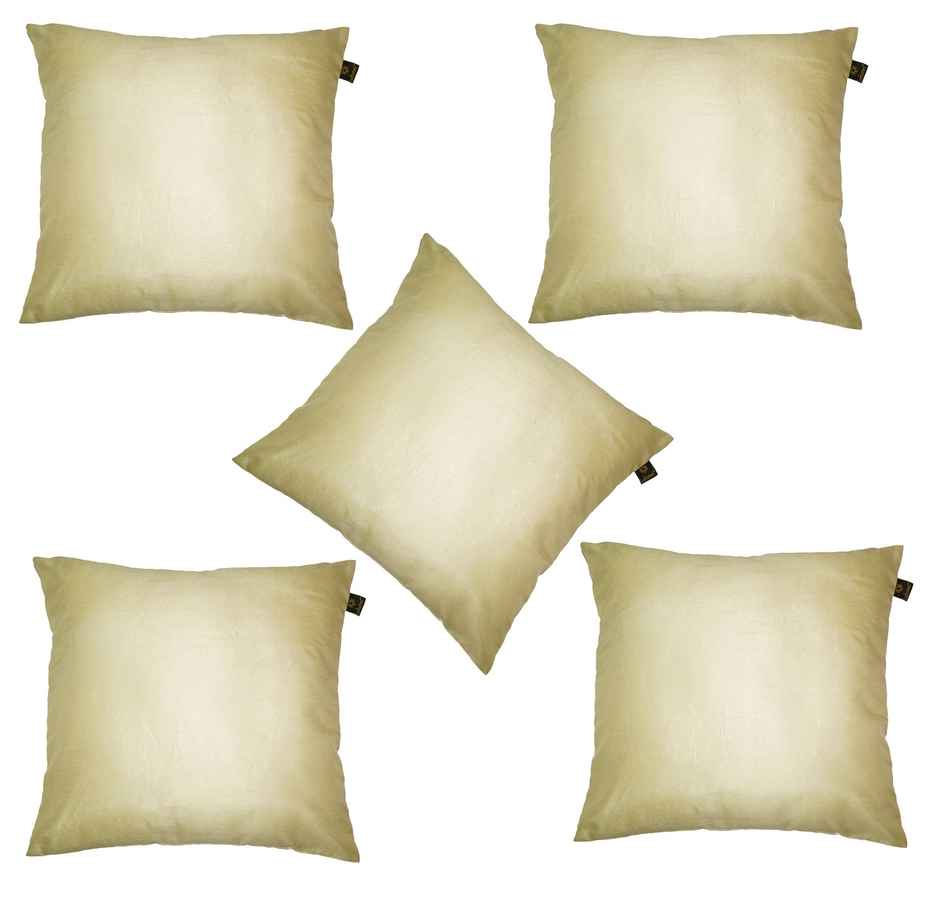 Lushomes Faux Silk Cushion Cover - Cream | 16 x 16 inch