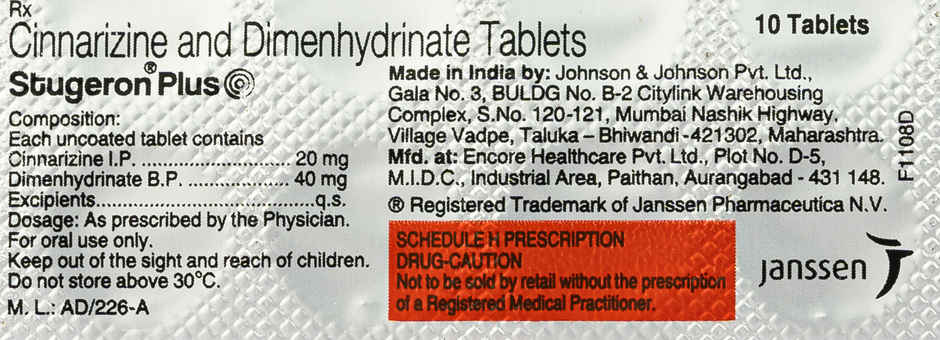 Stugeron Plus Tablet