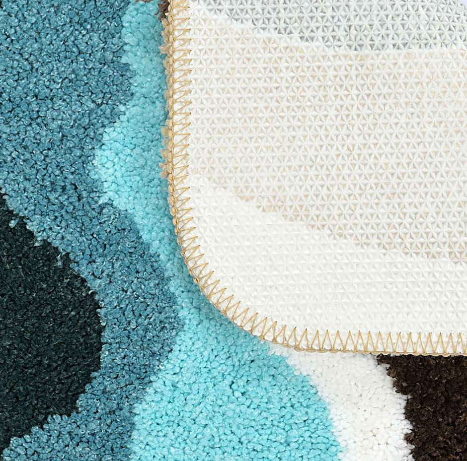 Saral Home Wave Super Soft Microfibre Door Mat 38x60 cm Anti Skid
