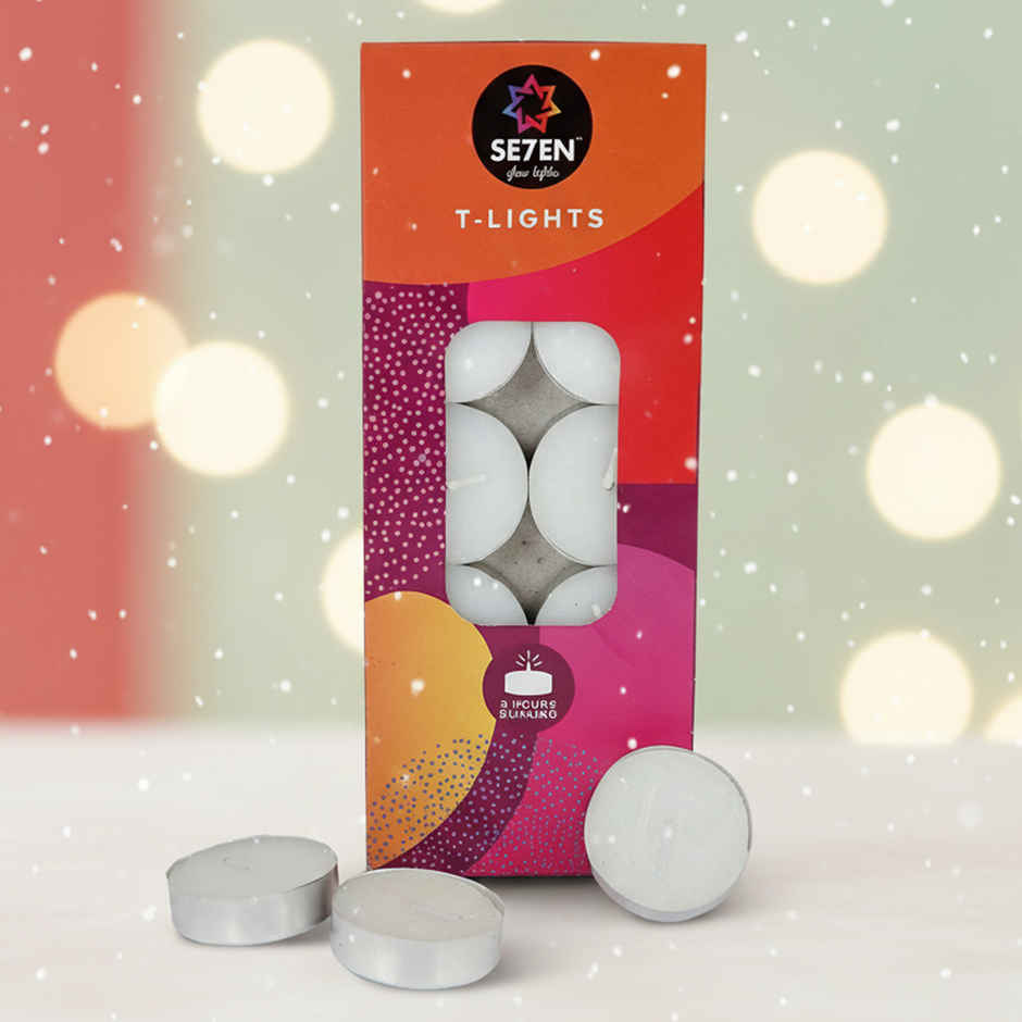 White Tealight Candles | Pack Of 9 | Home Decor | Se7en
