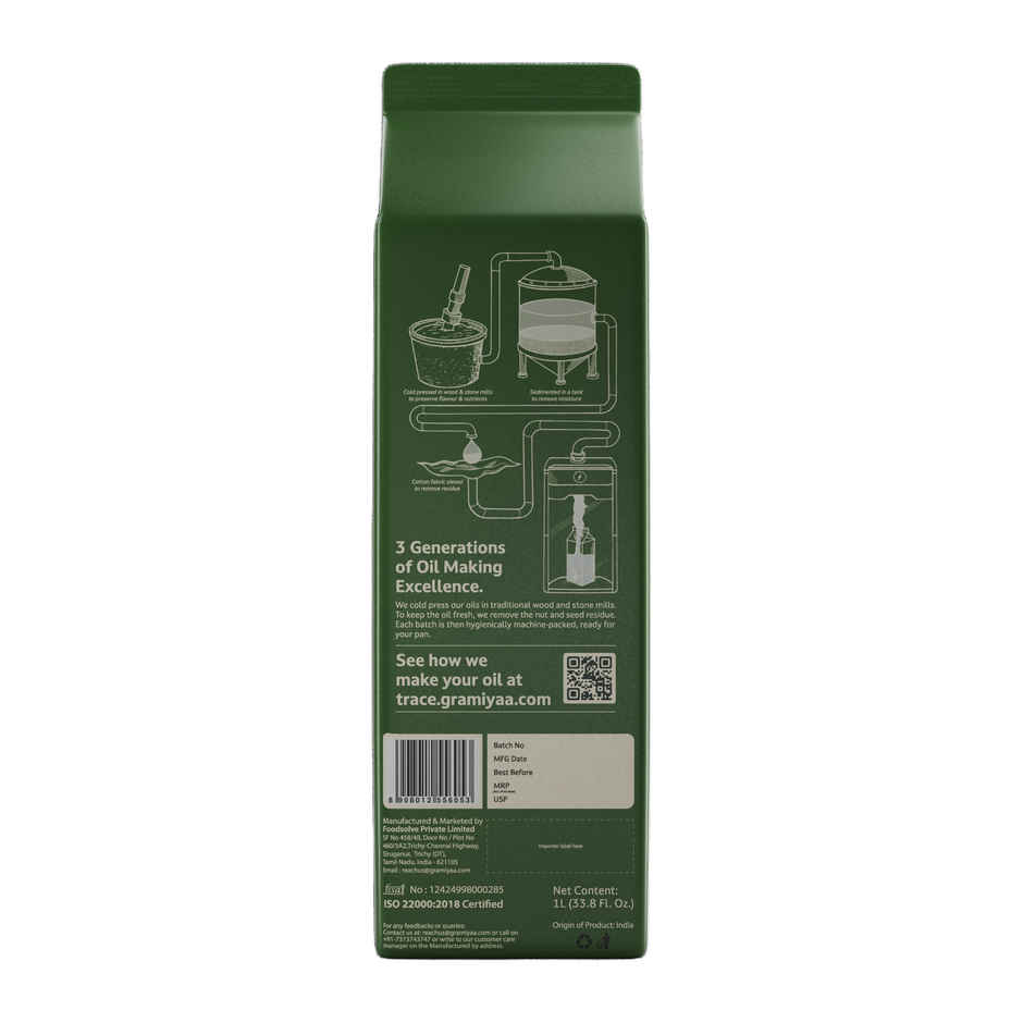 Gramiyaa Coconut Wood Cold Pressed Oil (Nariyal Oil)