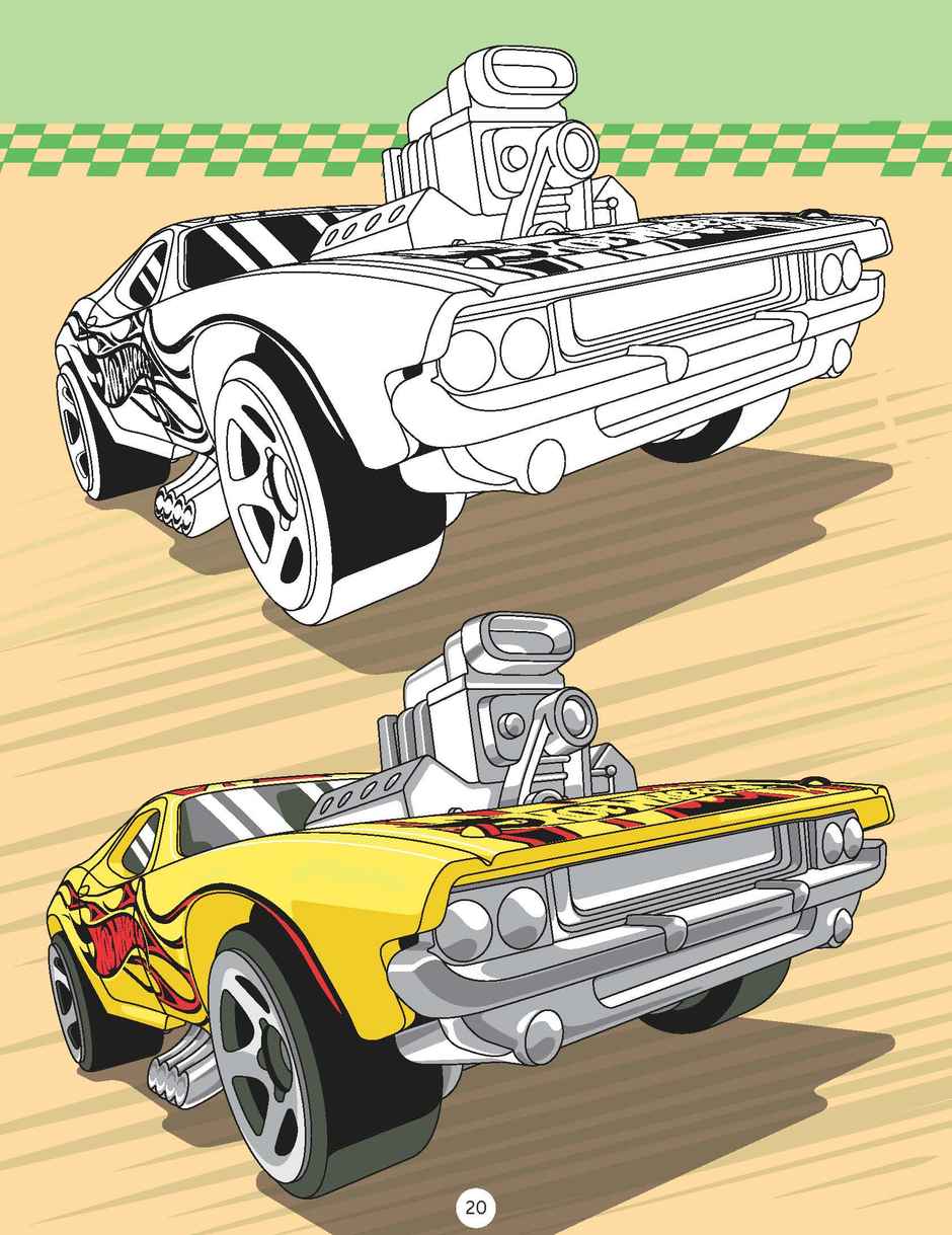Hot Wheels Copy Colouring Book for Kids