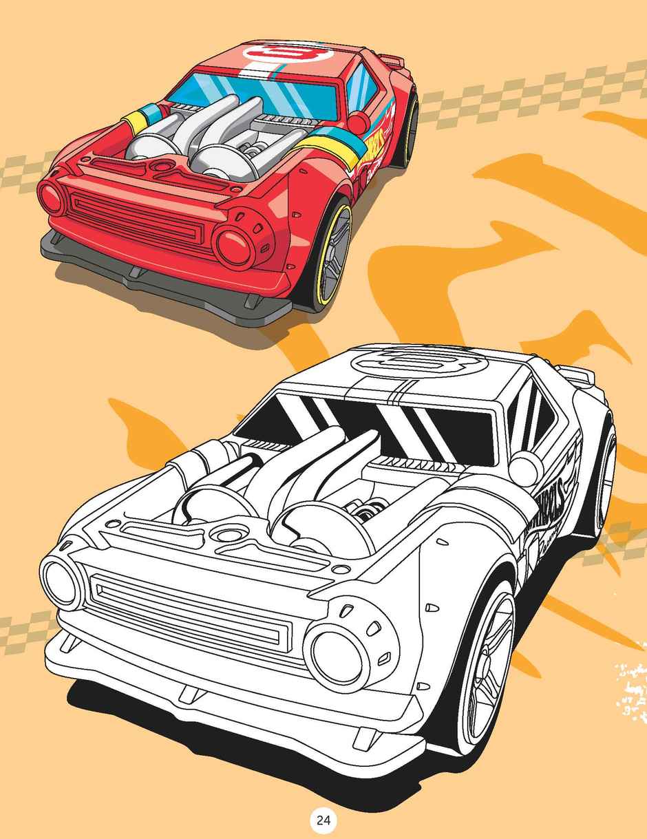 Hot Wheels Copy Colouring Book for Kids