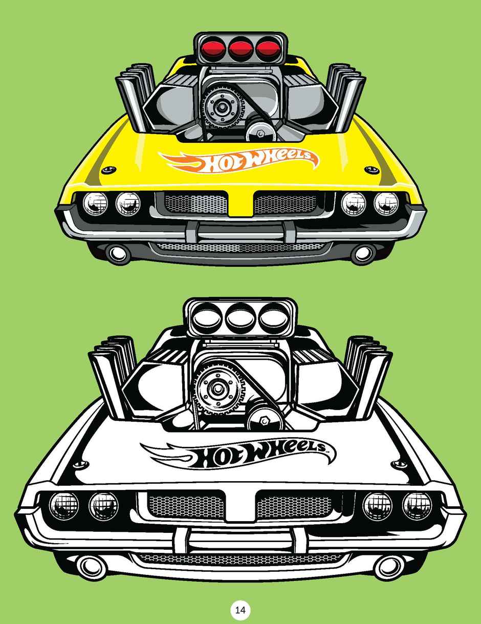Hot Wheels Copy Colouring Book for Kids