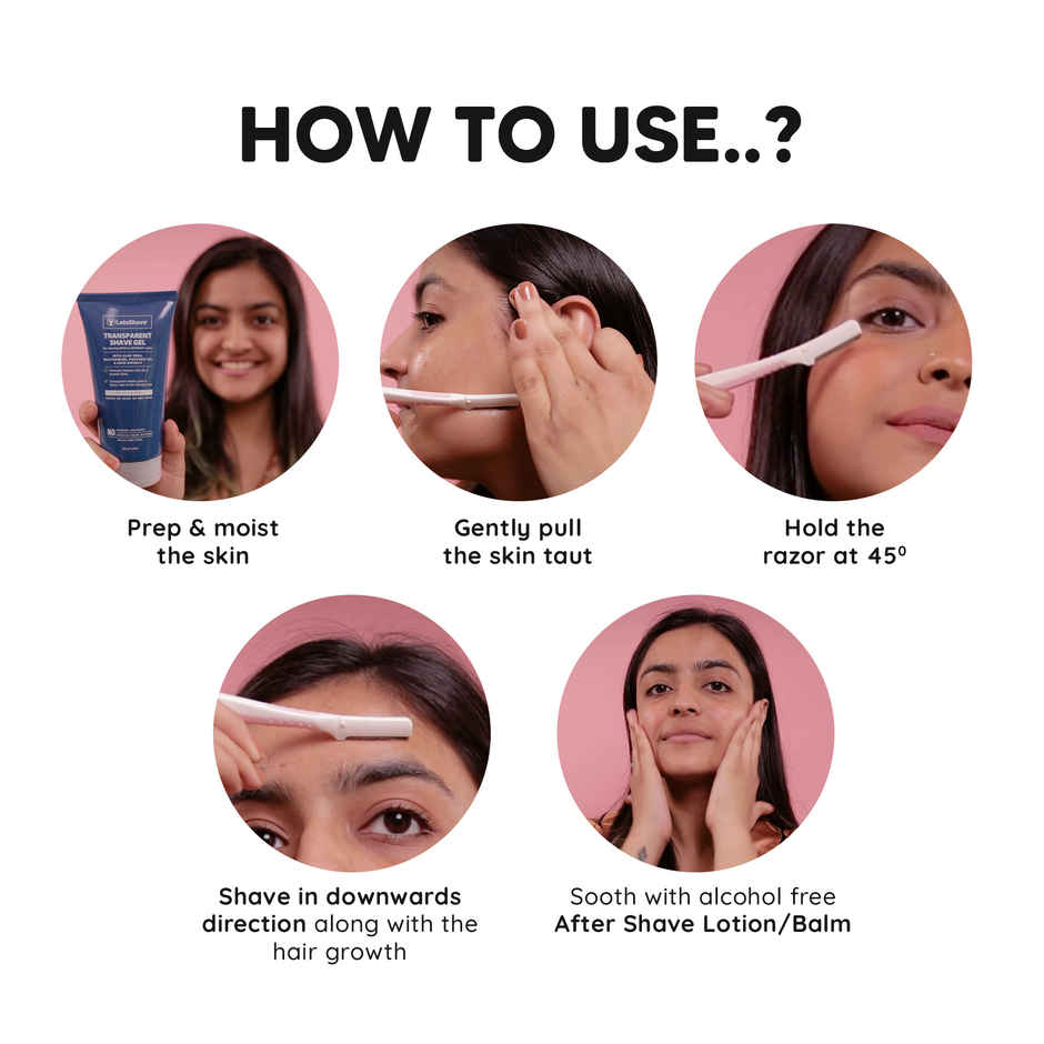 LetsShave Face Razor for Women | Painless Hair Removal for Face, Eyebrows, Upperlips, Chin